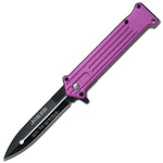 Purple Joker Stiletto Pocket Knife