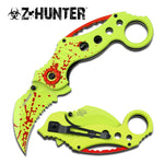 Zombie Hunter Green Karambit Knife
