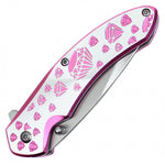 Pink Diamond Spring Assisted Pocket Knife - Fantasticblades
