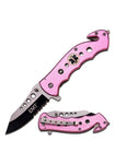 Pink EMT Spring Assisted Knife - Fantasticblades